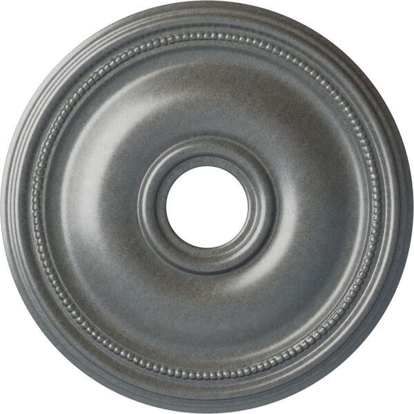 Ekena Millwork Bradford Ceiling Medallion (Fits Canopies up to 4 3/8"), 18 1/8"OD x 3 3/4"ID x 1 1/8"P, Platinum CM18BRPLS - main
